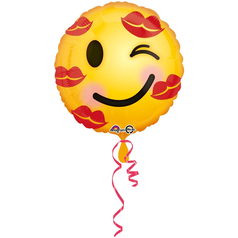 Foil balloon hickey emoticon 43cm