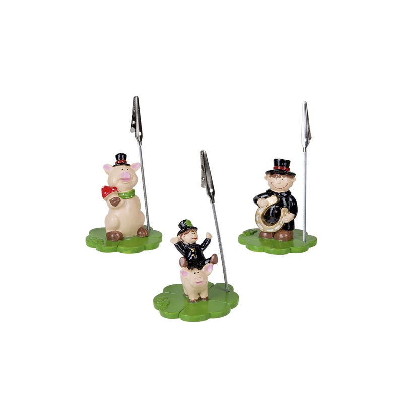 Little piggy memo holder lucky charm 7cm