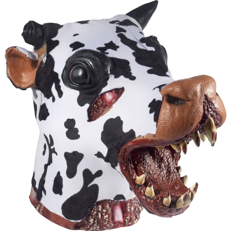 Mutated zombie cow head 36 x 32 x 30cm