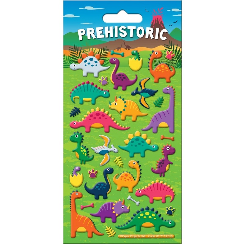 Prehistoric dinosaur stickers 19.5 x 9.5cm