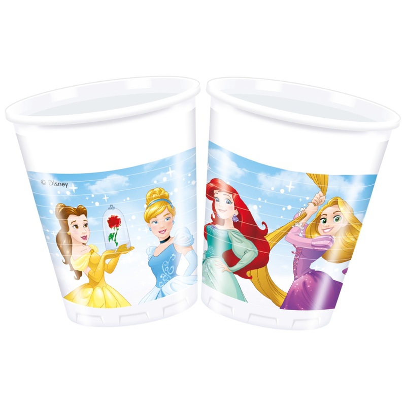 Princess Heart Strong 8 plastic cups 200ml