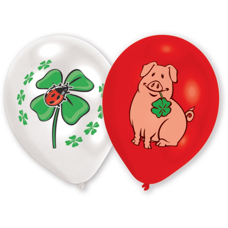Set of 8 good luck balloons