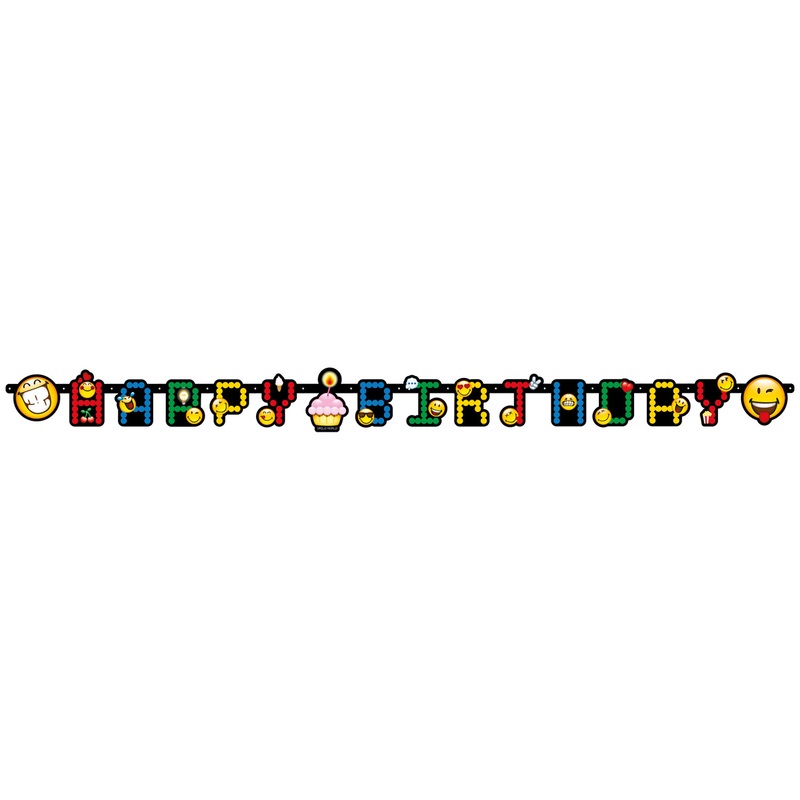 Smiley World garland 193x15cm