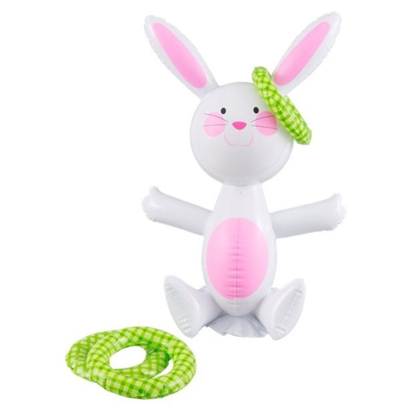 Throw the ring to the rabbit's ear party game 4-part