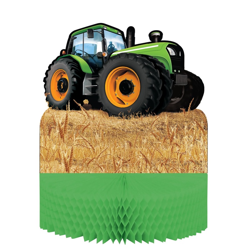 Tractor party table display 23 x 30.5cm