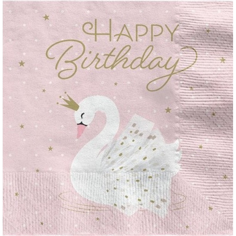 16 swan dream napkins 33cm