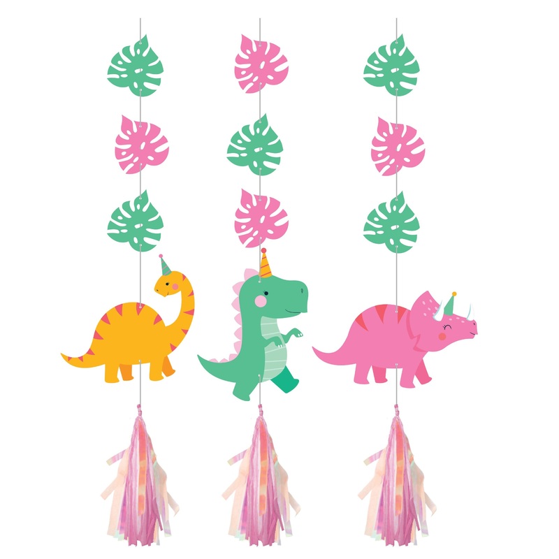 3 Dino Girls hangers 91cm