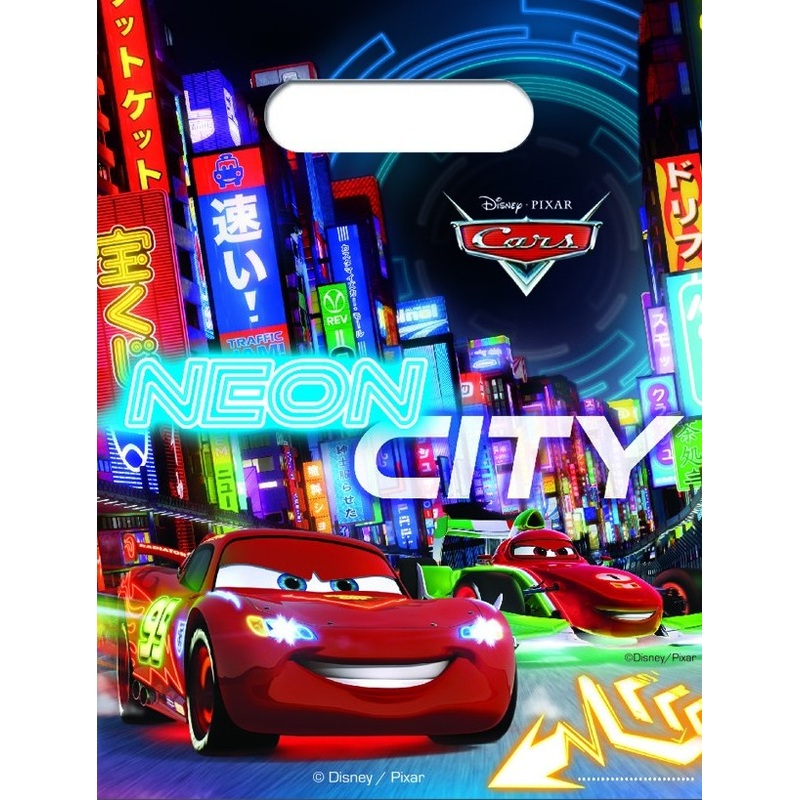6 Cars Neon City gift bags