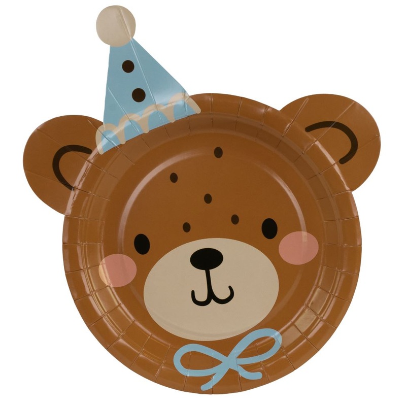 6 plates teddy bear 23cm