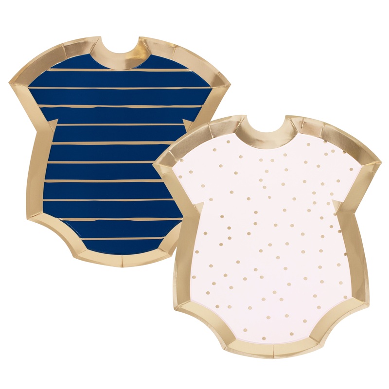 8 Baby Boom paper plates 27 x 24cm