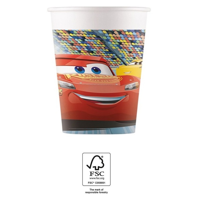 8 Cars 3 paper cups 200ml
