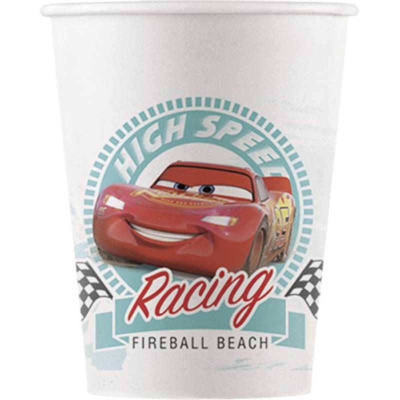 8 Cars High Speed paper cups 200ml compostable