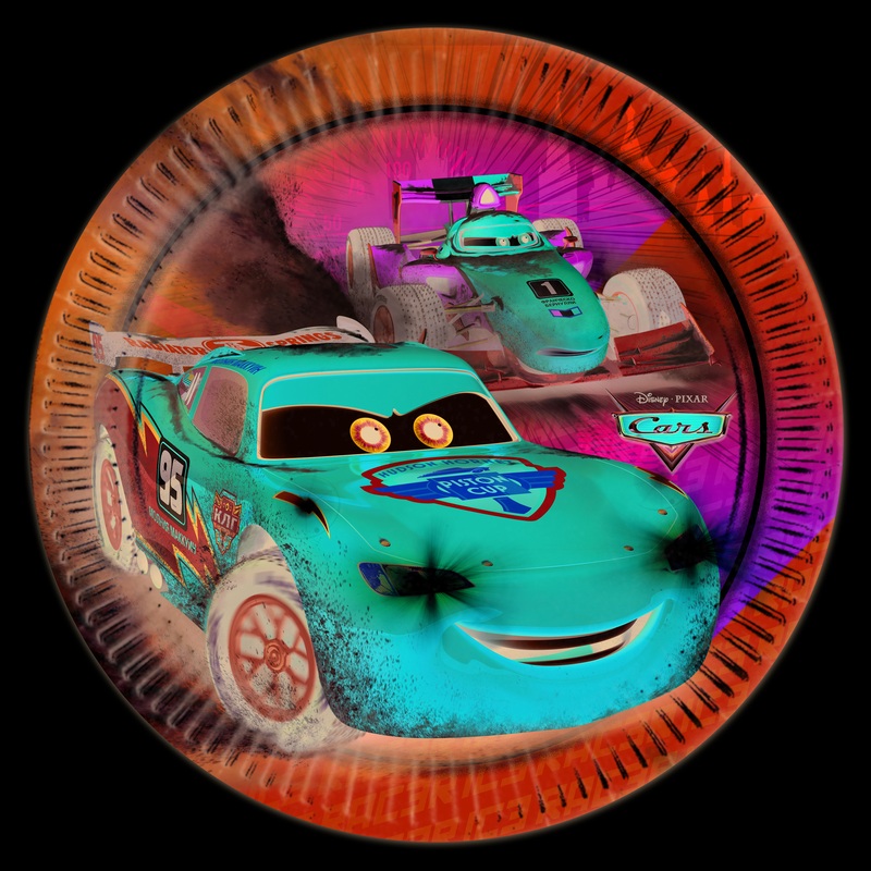 8 Cars Ice Racer paper plates 20cm