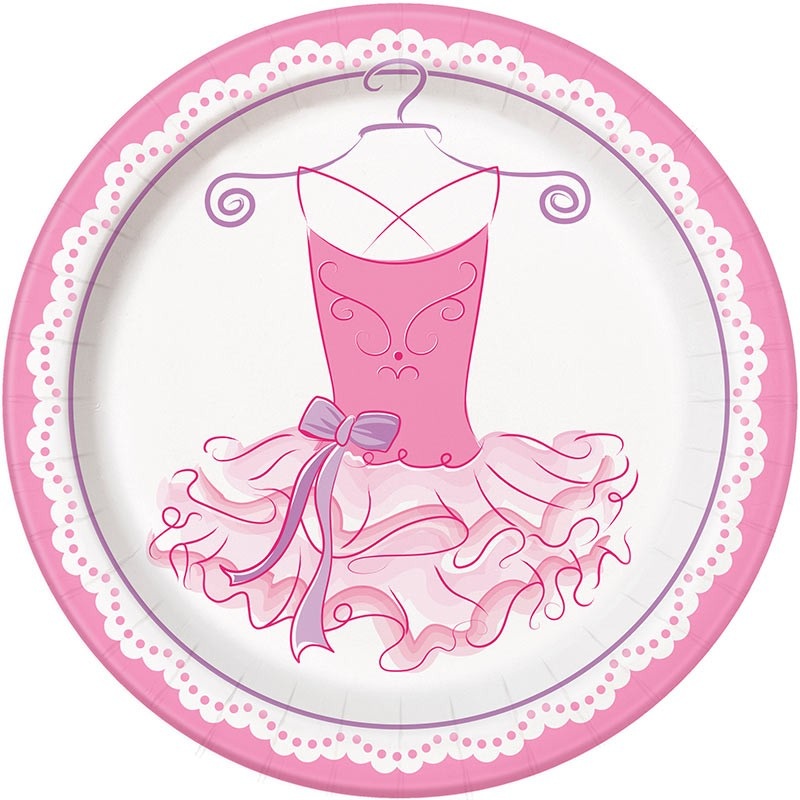 8 Prima Ballerina Leonie paper plates 23cm