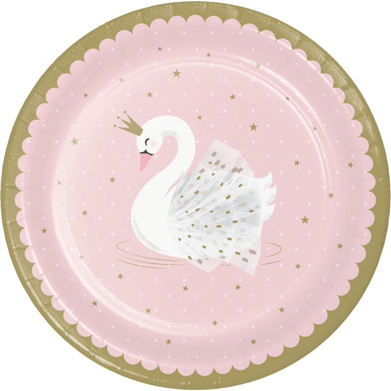 8 Royal Swan paper plates 23cm
