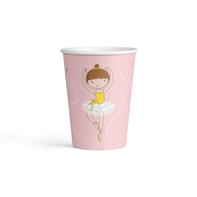 8 small ballerina paper cups 250ml