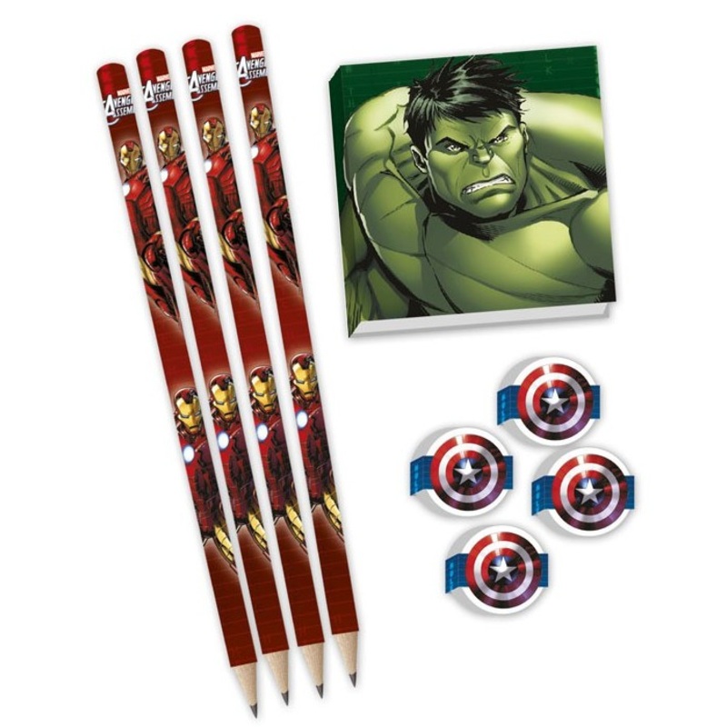 Avengers superhero writing set 12 pieces