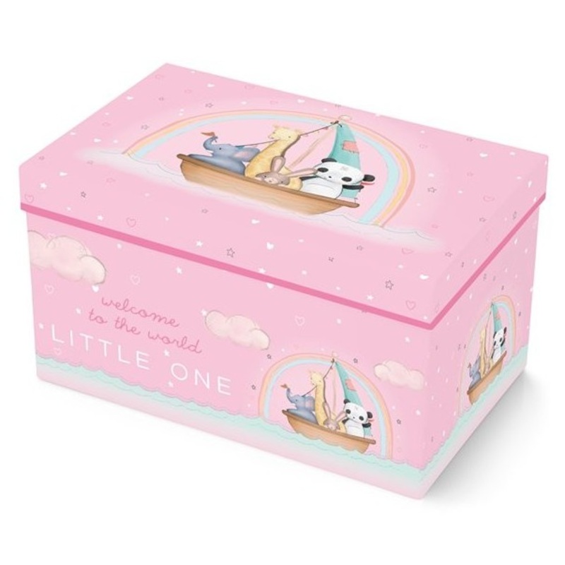 Baby animal ark gift box pink