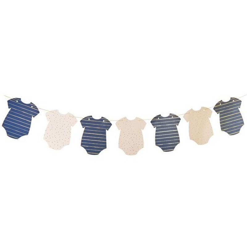Baby shower body garland pink-blue 2m