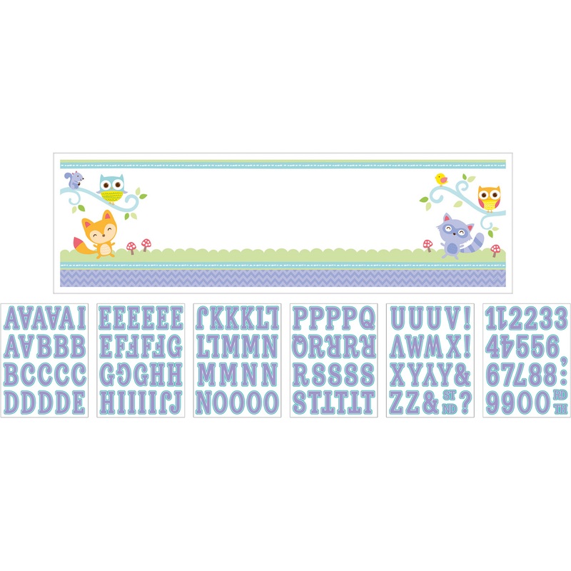 Baby shower lovable forest animals banner customizable 165cm