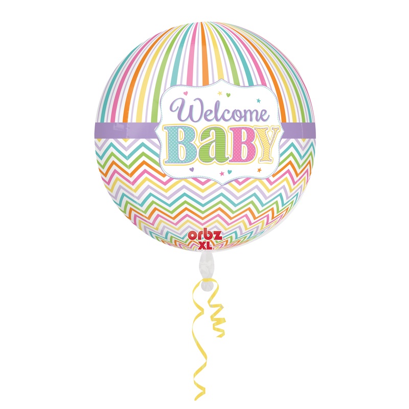 Ball balloon Welcome Baby pastel