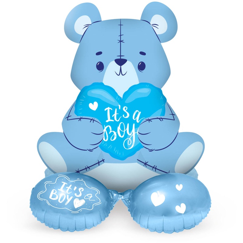Blauer Its a boy teddy foil balloon 61ccm