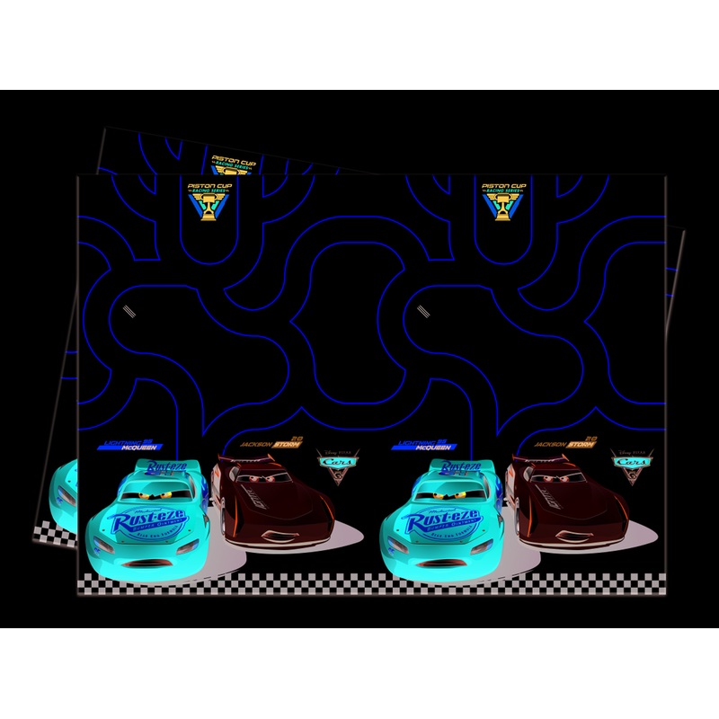 Cars 3 Evolution children's birthday tablecloth 120x180cm