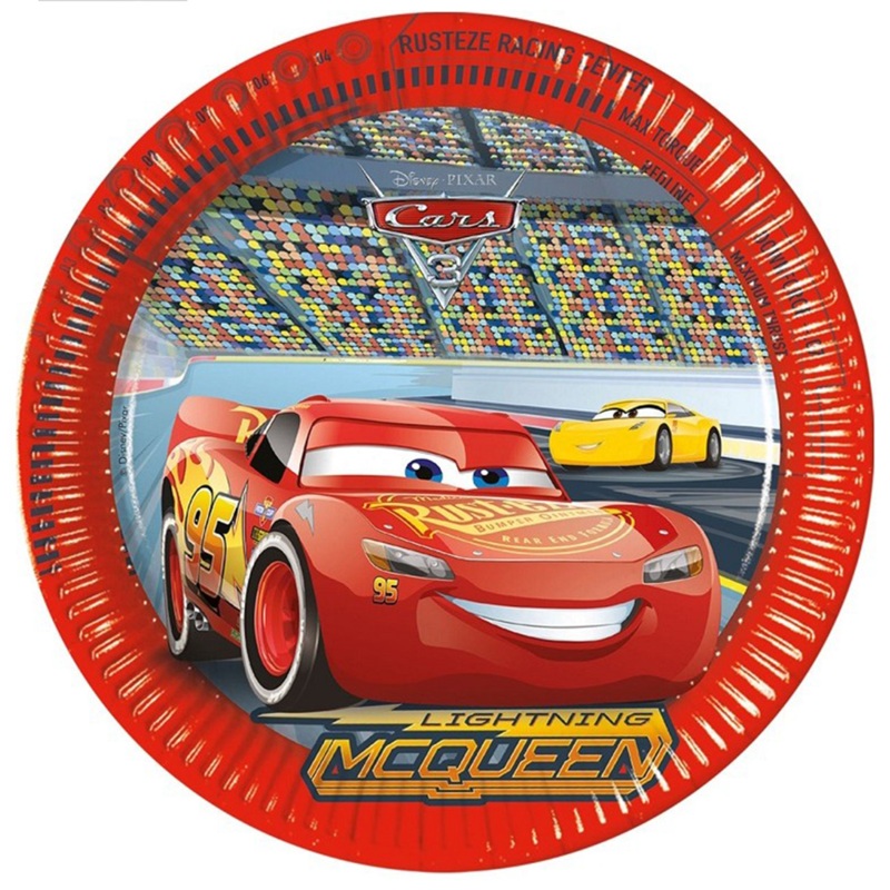 Cars 3 Evolution round paper plate 23cm