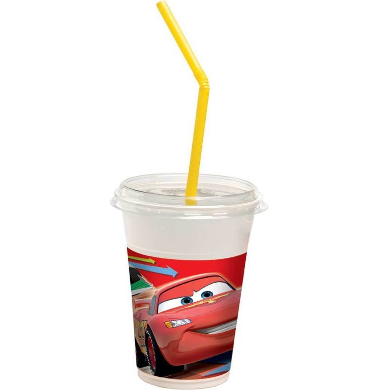 Cars Formula 12 milkshake plastic cup 300ml