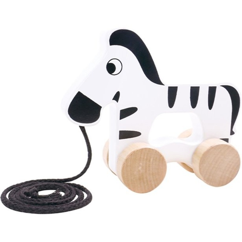 Cute wooden zebra for pulling