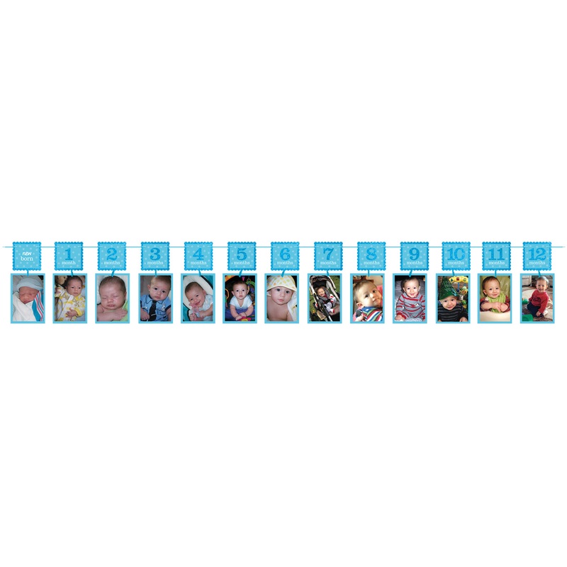 First Birthday Boy Photo Garland 365cm