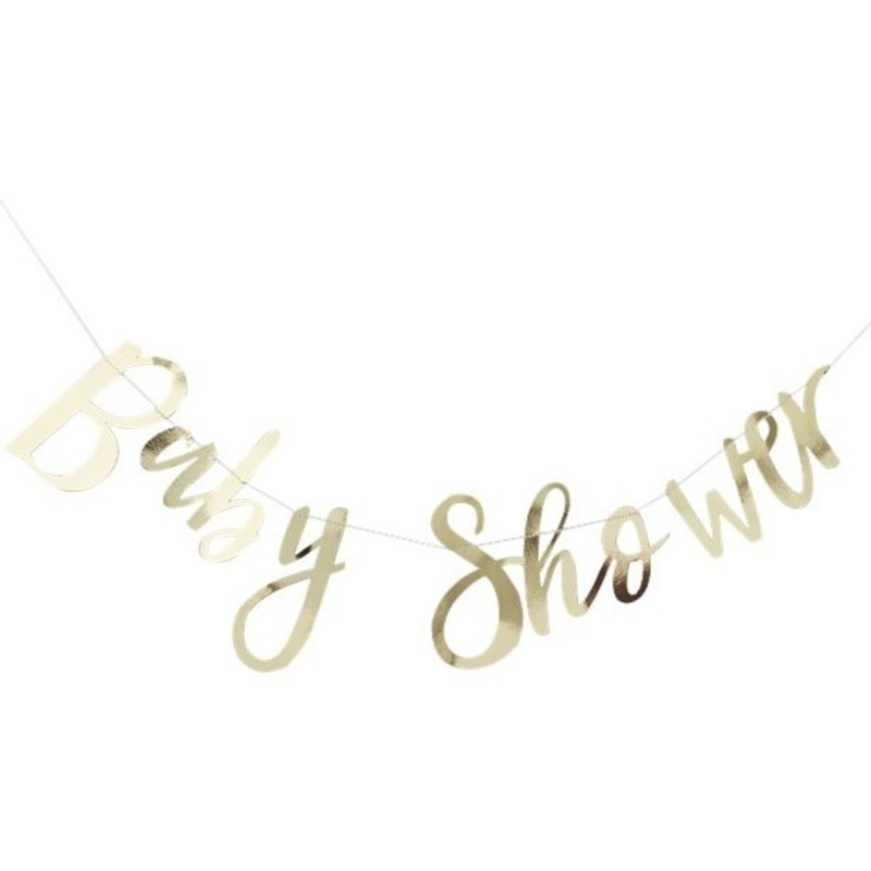 Golden baby shower garland 1.5m