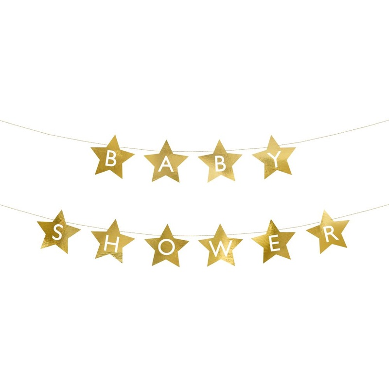 Golden Garland Baby Shower Stars 290cm