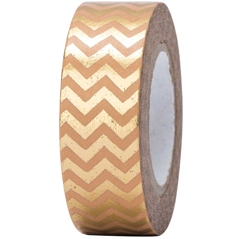 Golden zig zag washi tape 10m