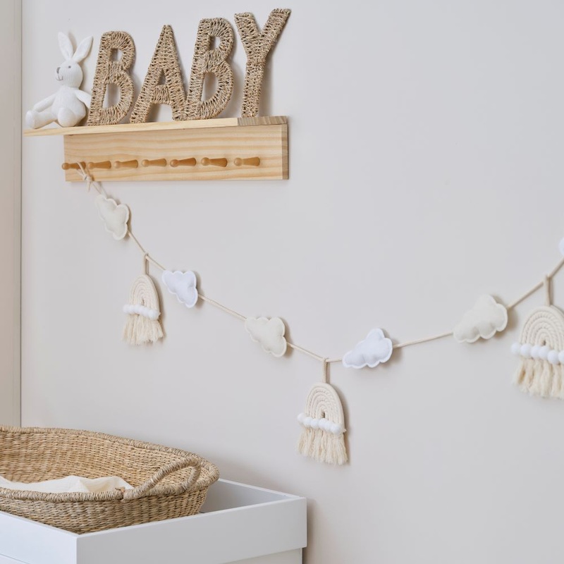 Natural Baby Macrame garland 2m