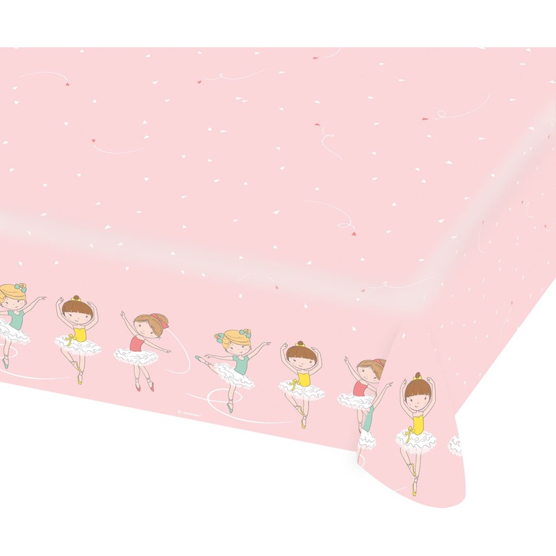 Small ballerina paper tablecloth 1.75 x 1.15m
