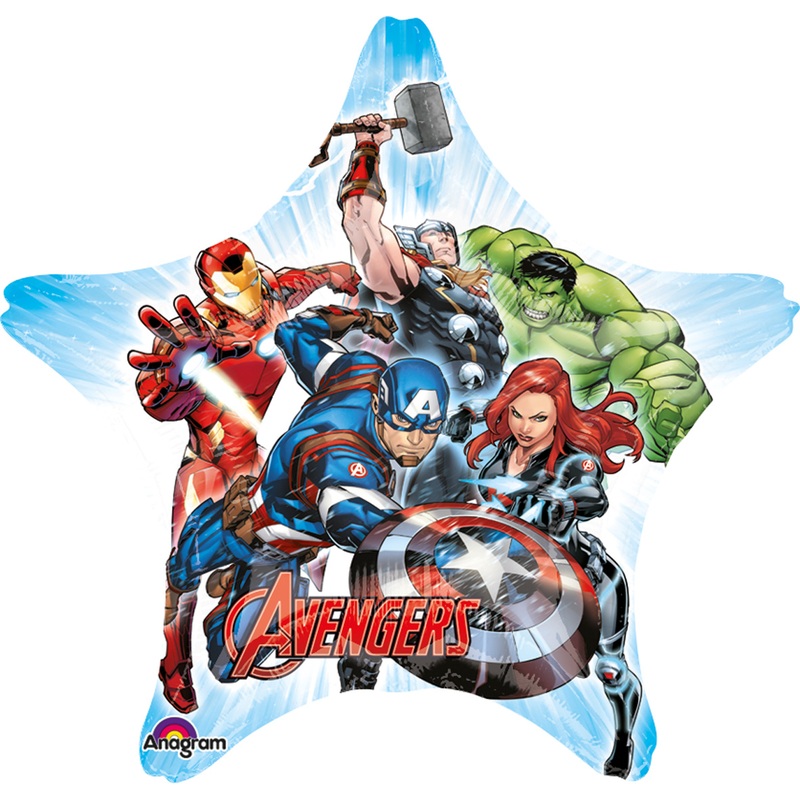 Star balloon Avengers superhero crew