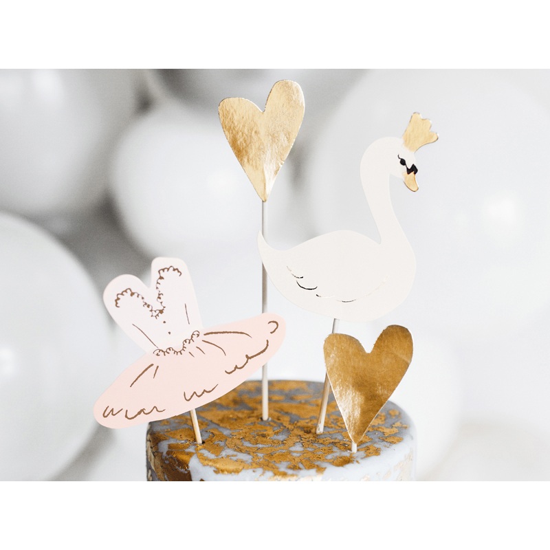 Swan Lake cake decoration 4 pieces