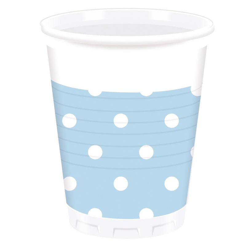10 Mix Patterns cups light blue 200ml