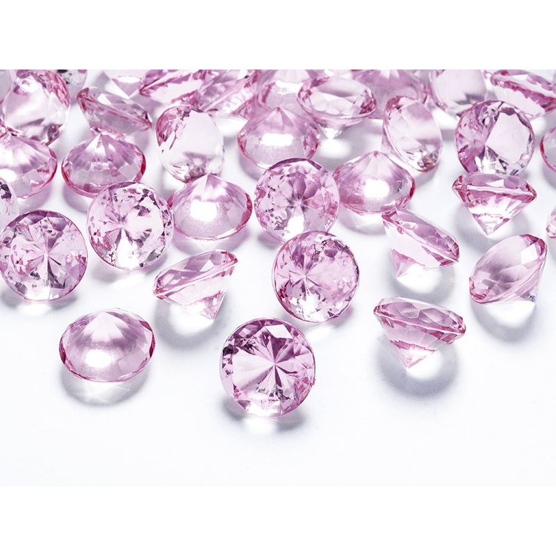10 scattered diamonds light pink 2cm