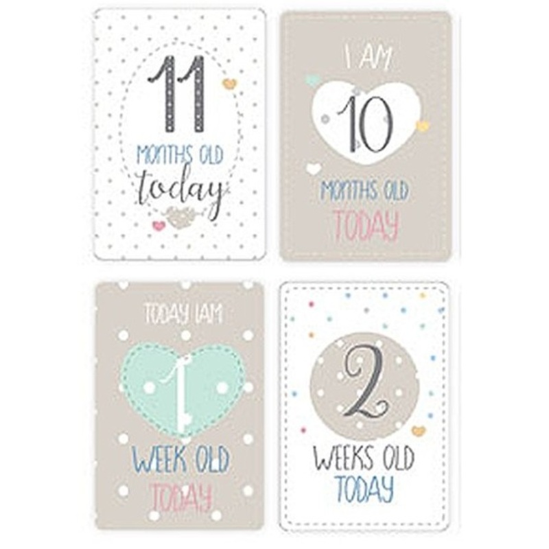 20 Baby Milestone cards for boys