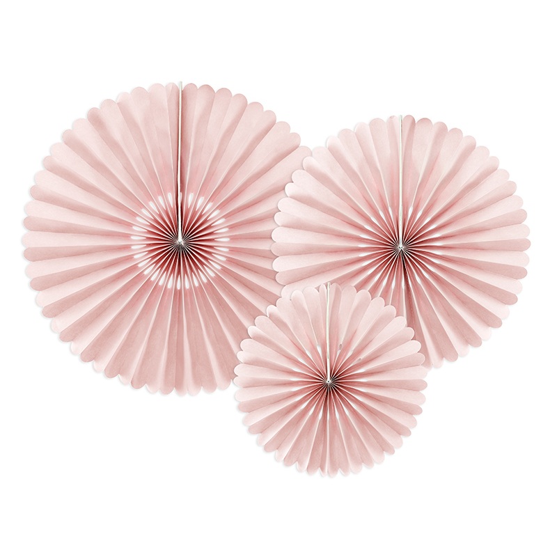 3 paper rosettes Victoria dusky pink