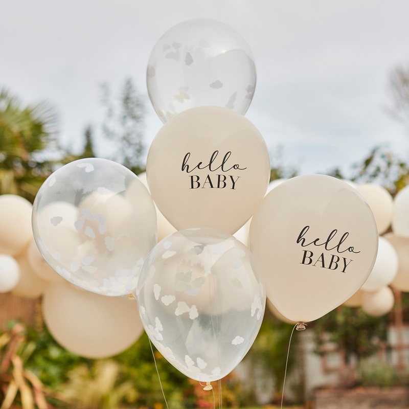 5 Hello Baby balloon set 30cm