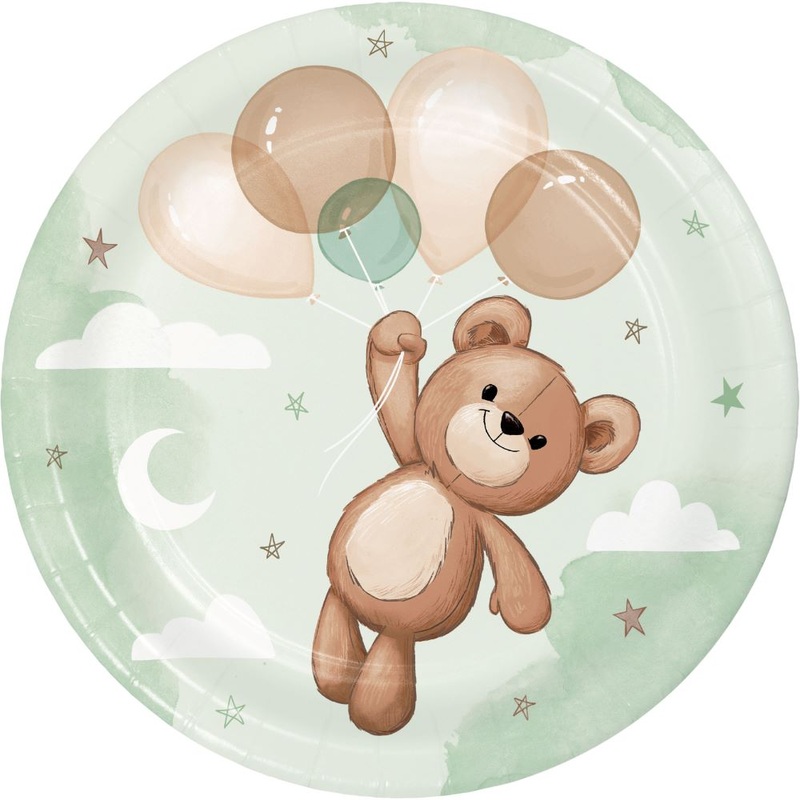 8 my little teddy paper plate 18cm