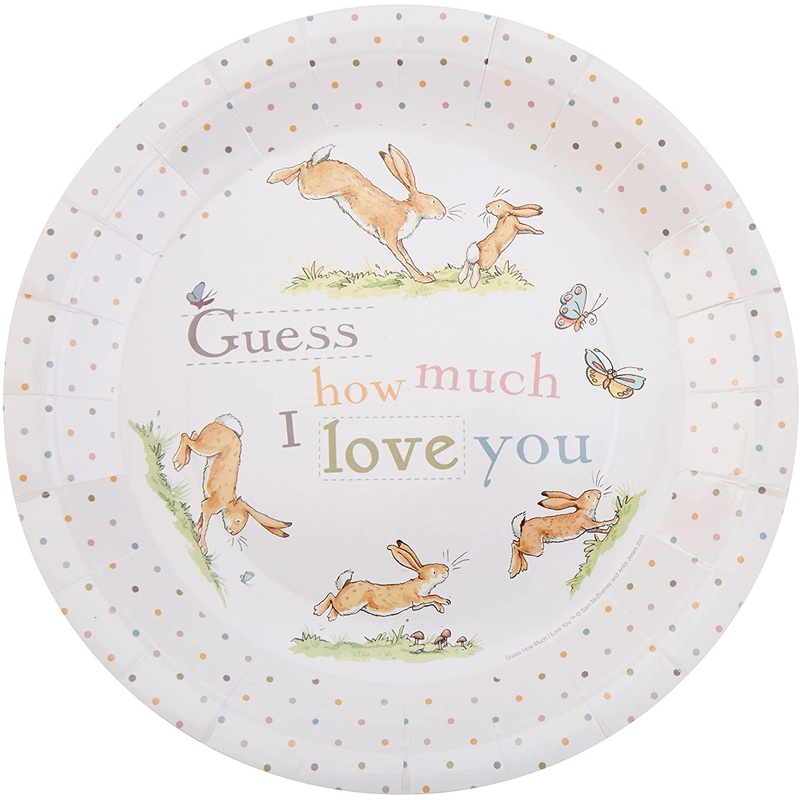 8 paper plates Do you know how much I love you 23cm