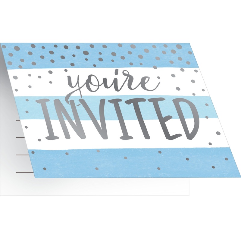 8 Welcome Baby Boy invitation cards