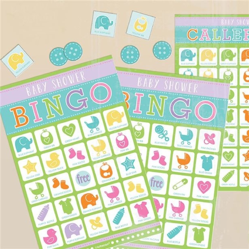 Baby shower bingo party game