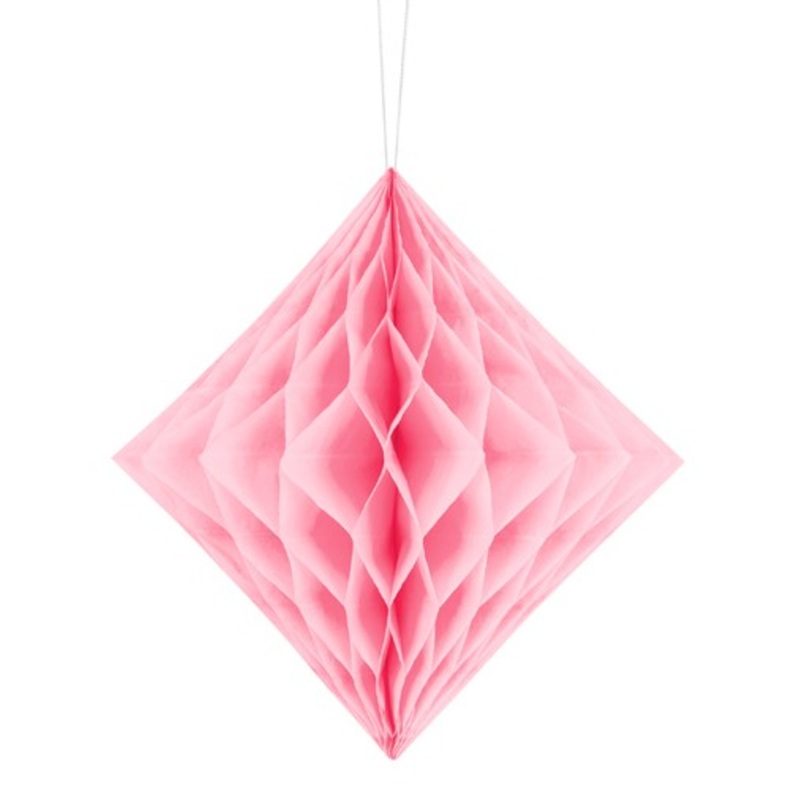 Diamond honeycomb ball light pink 20cm