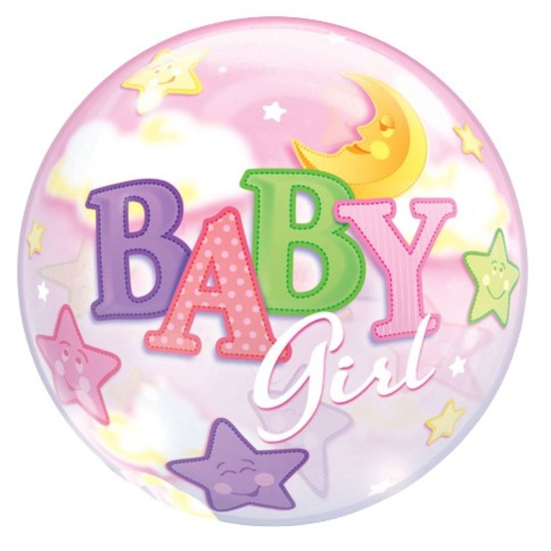 Foil balloon Bubble Baby Girl