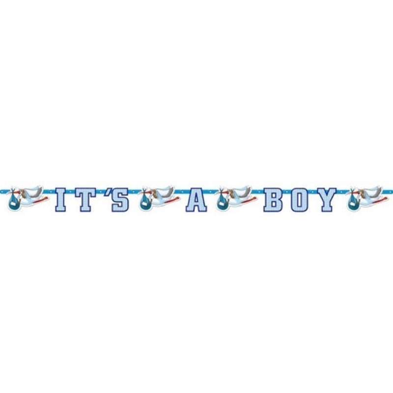 Garland Its a Boy with blue storks